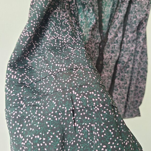 TOPSHOP Lace Inset Floral Ruffle Top - Black - Picture 8 of 9